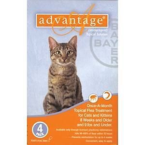 Dose Orange Bayer Advantage Cat 9 lbs or Under 100% EPA Factory Foil
