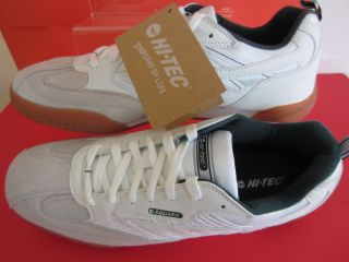 Hi Tec Mens Squash Classic White/Dark Green sizes UK 8 UK 10 UK 11 UK