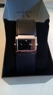 CALVIN KLEIN  AUTHENTIC  SWISS MADE  LEATHER BAND DOUBLE WATCH 