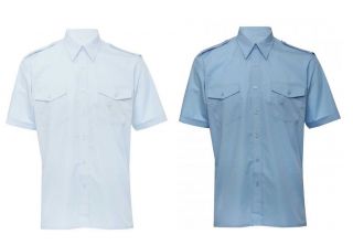 Mens Short Sleeve Pilot Classic Formal Shirts Size 14.5 to 19.5 / S to