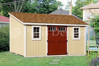 10 x 14 Storage Shed Plans Slant / Lean To #D1014L, Material List