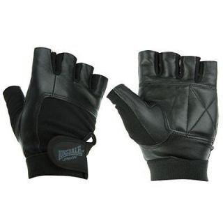 MENS LONSDALE LEATHER LONDON TRAINING WORKOUT GLOVES   Weight Lift Gym