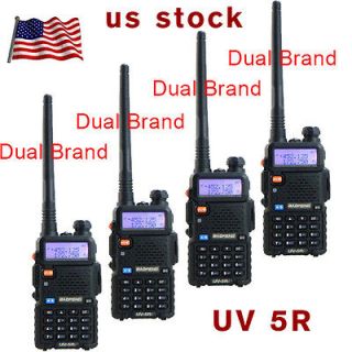 New 4 pcs Walkie Talkie BF UV5R 128CH UHF+VHF DTMF Two Way Radio USA
