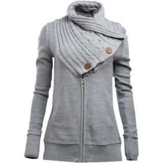 Brand New EMU Womens Willoughby Zip Through Grey Wool Sweater. Small