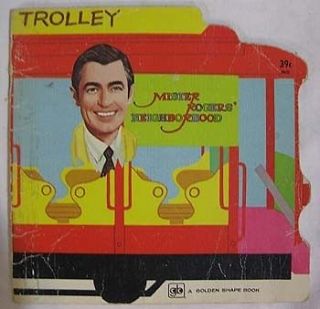 Vintage Mister Rogers Neighborhood Golden Shape Book 1974 Trolley