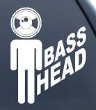 BASS HEAD #1 Vinyl Decal 12x15 car wall sticker dubstep dnb pioneer