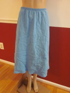 Eileen Fisher blue purple linen? A line skirt petite size M,PM, waist
