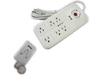 Outlets AC ON/OFF Power Electric Strip Switch Adapter W/ Remote