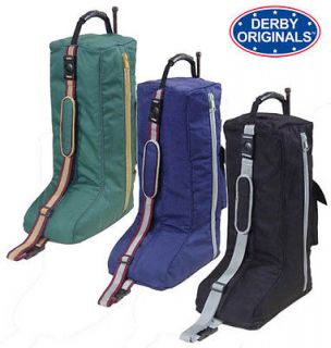 Derby Fleece Lined English Tall Riding Boot Carry Bag Black 81 8044