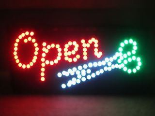 NEW Super Bright Motion LED Neon Open Sign Hair CUT Barber Shop Hair