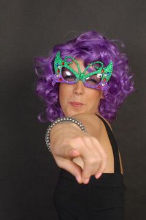 Dame Edna Bright Purple Costume Party Wig