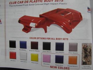 Club Car DS Golf Cart Body Set   Color Through Body Set   No Paint