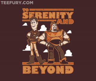 SERENITY AND BEYOND Toy Story Firefly Browncoats TEEFURY T Shirt Ript