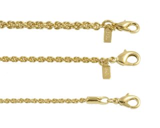 New 18 KT Gold Overlay Fancy Rope Chain Necklace Or Bracelet