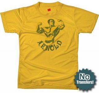 Retro Arnie Arnold Schwarzenegger Cool New Gym T shirt