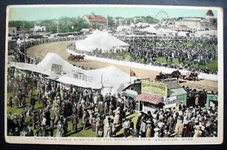 MASSACHUSETTS 1900s view Horse Track Race at FAIR Tent Edsons Cigars