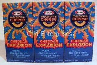 Kraft Macaroni & Cheese Dinner Cheddar Explosion 3 PACK