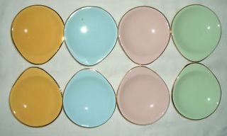 Modern Norsk Flint Egersund Pottery Egg Shape Nut Butter Pad Bowls