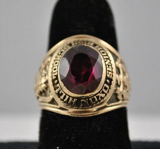 OXON HILL CLASS RING SOLID 10K GOLD RING Sz 9 11.8GRAMS 1967