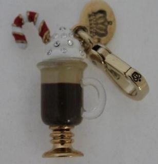 NWT Juicy Couture Gold LTD ED HOT CHOCOLATE CHARM Rare Glass Cup Candy