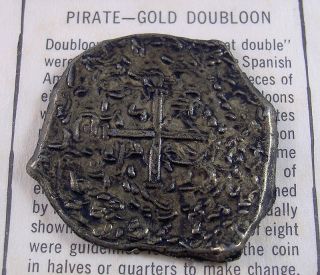 Vintage 1960s Novelty Token PIRATE SPANISH GOLD DOUBLOON COIN