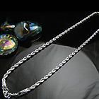 Promoting sale  solid silver 3mm snake chain necklace for