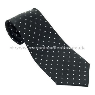 New High Quality 100% Silk Woven Rose Croix Tie with White Spots