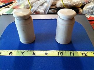 Two Miniature Wooden Milk Cans/Crafting/ Painting/Wood Turning/Shapes