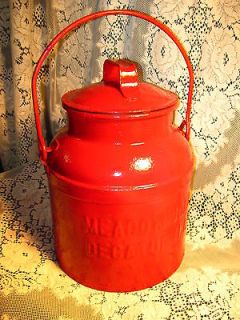 Old Meadow Gold Decatur, Illinois 12 Milk/Cream Can w/Lid and Bail