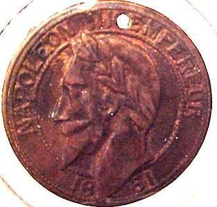 NAPOLEON III EMPEREUR 1861 NW COINS TOKEN = 7757C