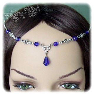 Sapphire Crystal Celtic Princess Renaissance Circlet Headpiece