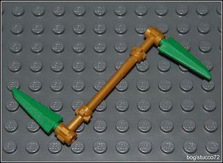 Lego Ninjago x1 Double Gold Green Scythe ★ Lloyd Ninja Weapon