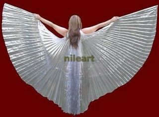 New Pretty Egyptian Belly Dance Costume Silver Isis Wings MEGA SALE