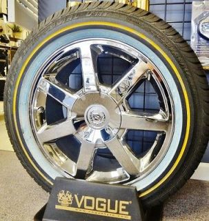 Cadillac OEM CHROMED FACTORY 17 WHEELS & 235 55R17 VOGUE TYRES