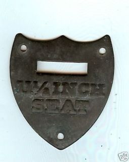 Civil War Saddle Shield, brass near Fort, NM   11 1/2