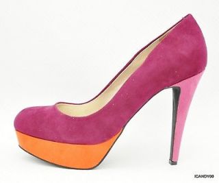 New G by Guess VABII Round Toe Suede Platform Pump Heel Shoe ~Pink
