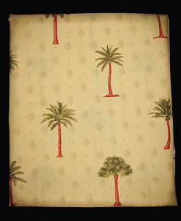   Baltic Linens   Palm Trees on Pale Gold Background SHOWER CURTAIN