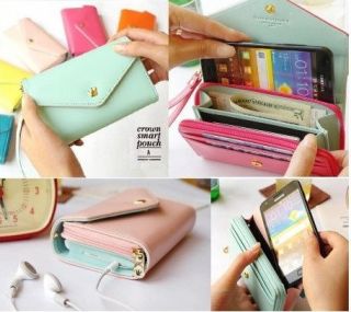 New Crown Multi propose envelope Purse Wallet For Galaxy S2,S3,iphone4