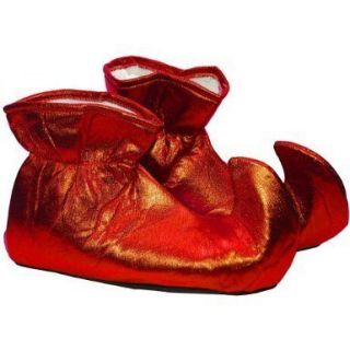 Red Costume Elf Shoe Covers Adult *New*