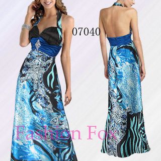 Adjustable Halter Sleeve Party Dress Gown 07040 SZ 08