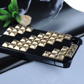 Christmas Crossing Punk pyramid Studs Rivet Hard Cover case for iphone