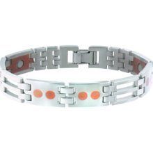 Sabona Of London Stainless/Copp er Link Magnetic Bracelet Sizes Vary