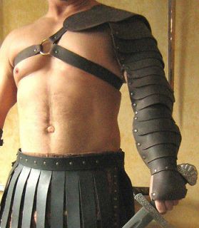 Medieval Gladiator Single Leather Arm Armor with Ring Fastenings