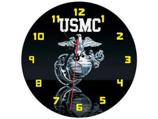 Clock 1218 UNITED STATES MARINE CORPS WALL CLOCK NEW