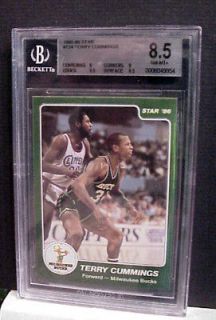 1985 86 Star NBA Terry Cummings Bucks Card #124 BGS 8.5