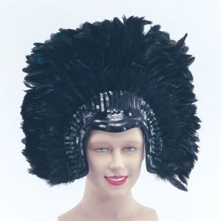Mardi Gras Notting Hill Carnival Festival Headdress BLACK   BA638