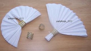 dozen (96 rings) Gold Diamond Mesh Napkin Ring holders