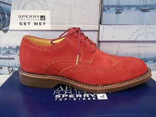 A68 Mens Sperry GOLD CUP Red Suede Oxford   AWESOME ULTRA HIP
