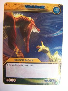 Dinosaur King Trading Card Silver Shiny Super Move card Vital Soak