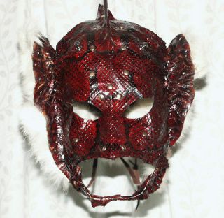 Wearable Snakeskin Leather Mask Steampunk GOTHIC Metal Bands Theatre